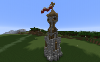 Medieval tower with flag