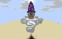 Worm wizard on cloud with iron farm