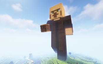 Minecraft Villager Skin Statue Free 120 H