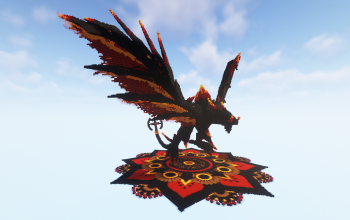 Minecraft Volcanicdramon Statue