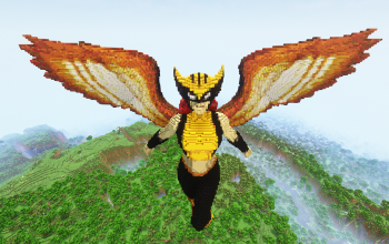Minecraft Hawkgirl Statue
