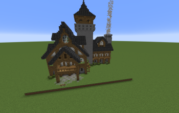 Minecraft Medieval Mansion Interior With Wall, Floors And Decorations