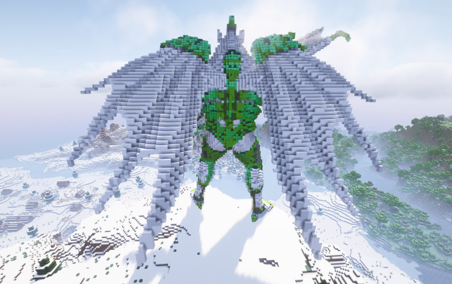 Minecraft White Demon Statue Free, creation #22076