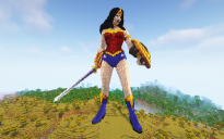 Minecraft Wonder Woman Statue