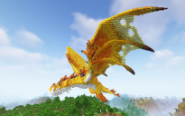 Minecraft Yellow Wyvern Statue Free