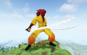 Minecraft Red Ninja Statue