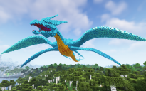 Minecraft Blue Dragon Free Statue
