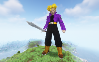Minecraft Future Trunks SSJ Statue