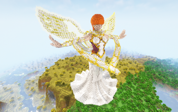 Minecraft Guardian Angel Joan Statue Free