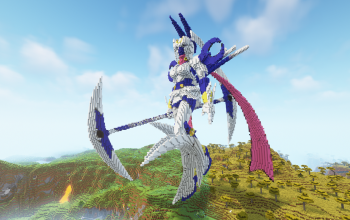 Minecraft Dianamon (Digimon) Statue