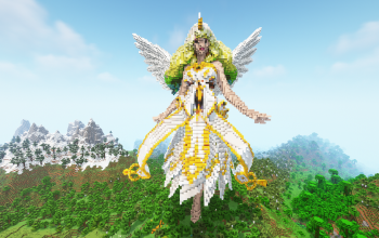 Minecraft Unicorn Angel Statue