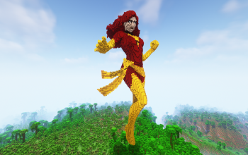 Minecraft Dark Phoenix Statue
