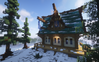 Medieval Snowy Fantasy House 3
