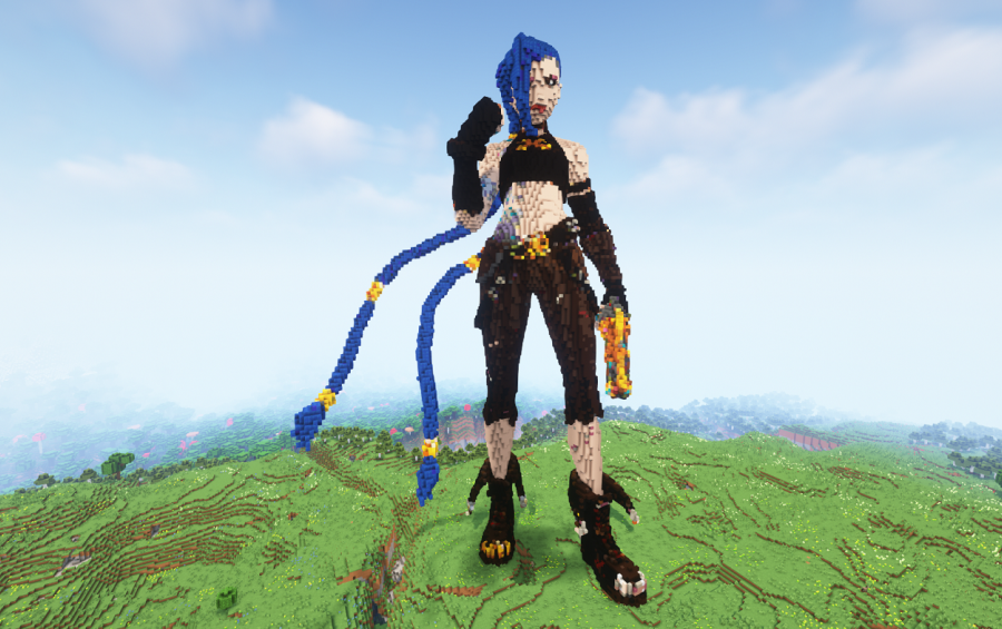 Minecraft Jinx Arcane Statue, creation #23310