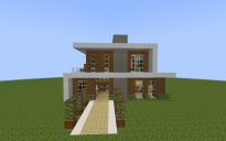 simple modern house (decorated)