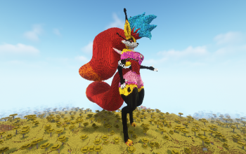 Minecraft Beelzebub Helluva Boss Statue