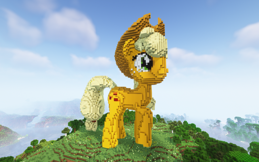 Minecraft Applejack Statue Free, creation #23468