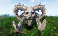 Minecraft Skull Horns Statue Free