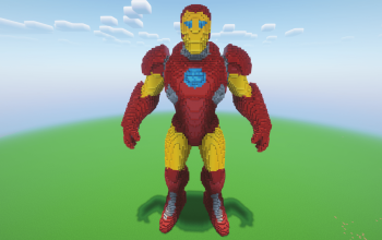 Minecraft Iron Man Statue