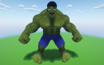 Minecraft Hulk Statue