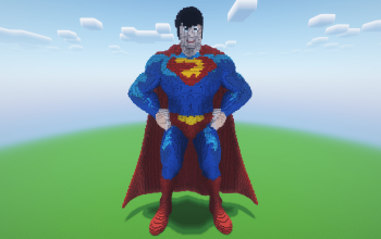 Minecraft SuperMan Statue