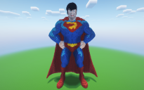 Minecraft SuperMan Statue