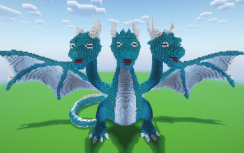 Minecraft Hydra Dragon Statue