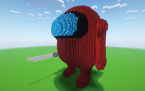 Minecraft Among Us Knife Statue