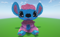 Minecraft Stitch Girl Statue