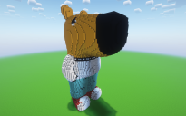 Minecraft Chill Guy Statue ( FREE )