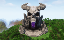 Minecraft Skull Nether Portal V01 Statue