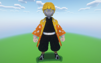 Minecraft Zenitsu Agatsuma Statue