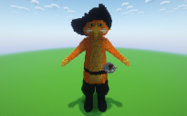 Minecraft Puss in Boots Statue