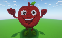 Minecraft Smiley Apple Statue ( FREE )
