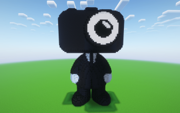 Minecraft Cameraman Statue ( FREE )