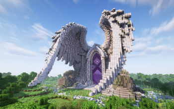 Minecraft Angel Wings |Valhalla| Nether Portal Statue