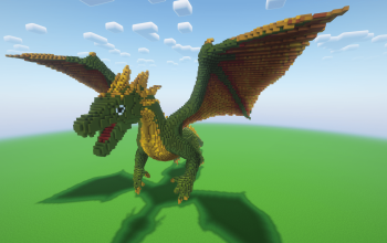 Minecraft Green Dragon Statue ( FREE )