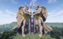 Minecraft Guardian Nether Portal V01 Statue Free