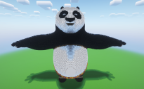 Minecraft Dragon Warrior Po Statue