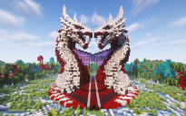 Minecraft Dragon Head Nether Portal V10 Statue