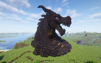 Minecraft Dragon Head Nether Portal V11 Statue Free