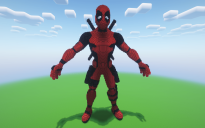 Minecraft Deadpool Statue