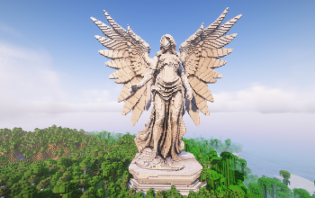 Minecraft Angel Statue V05