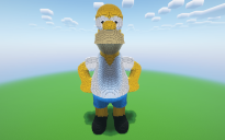 Minecraft Homer Simpson Statue