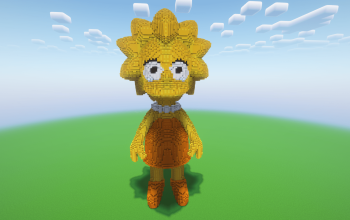 Minecraft Lisa Simpson Statue