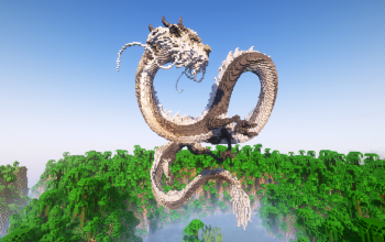 Minecraft Chinese Dragon Statue V03