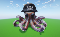 Minecraft Pirate Octopus Statue