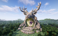 Minecraft Deer Head Nether Portal Statue