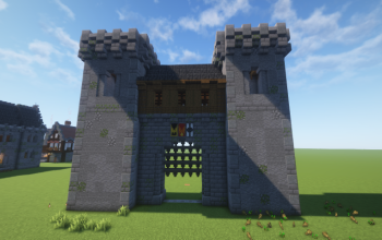 Minecraft Medieval Gate 1