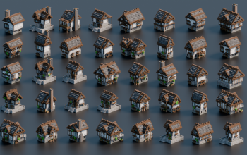 40 Medieval Houses Bundle